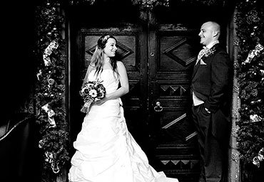 contemporary wedding portrait