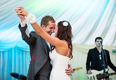 Reception dancing at wedding