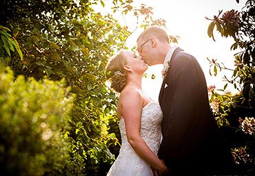 charming wedding photo in the sun